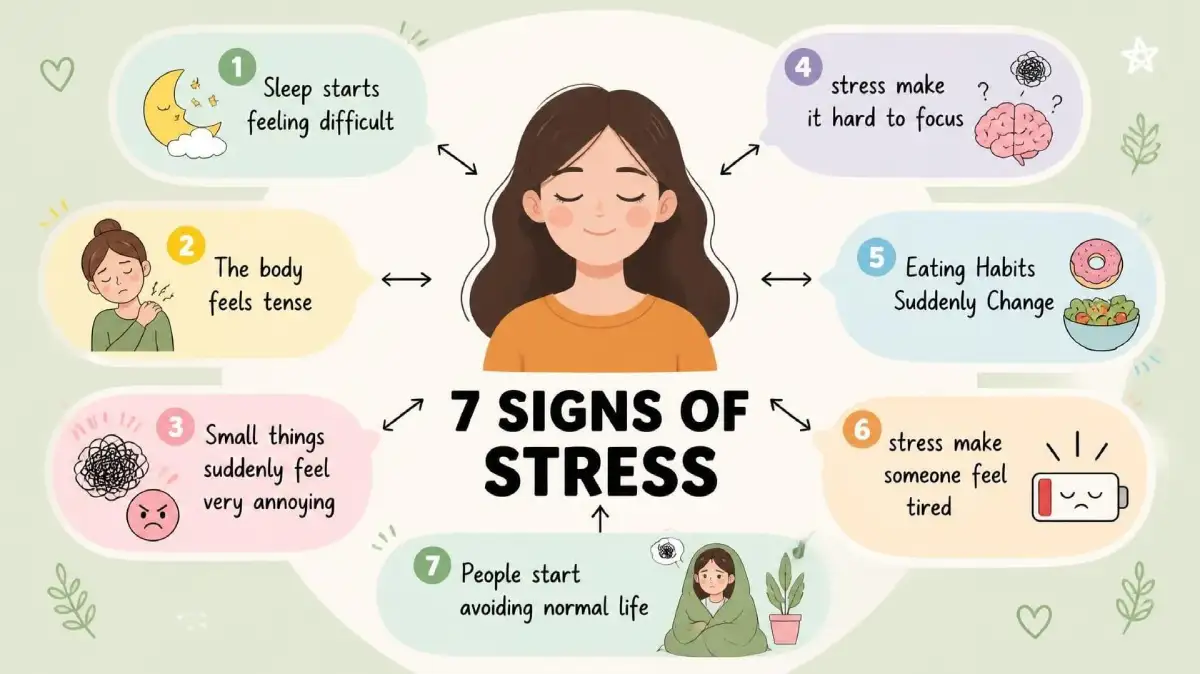 What are 7 signs of stress? Know with Harsha Nair